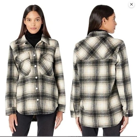 NWT Blank NYC Plaid Shacket in Checked Out XS New Flannel Jacket Shirt Oversized - Picture 9 of 11